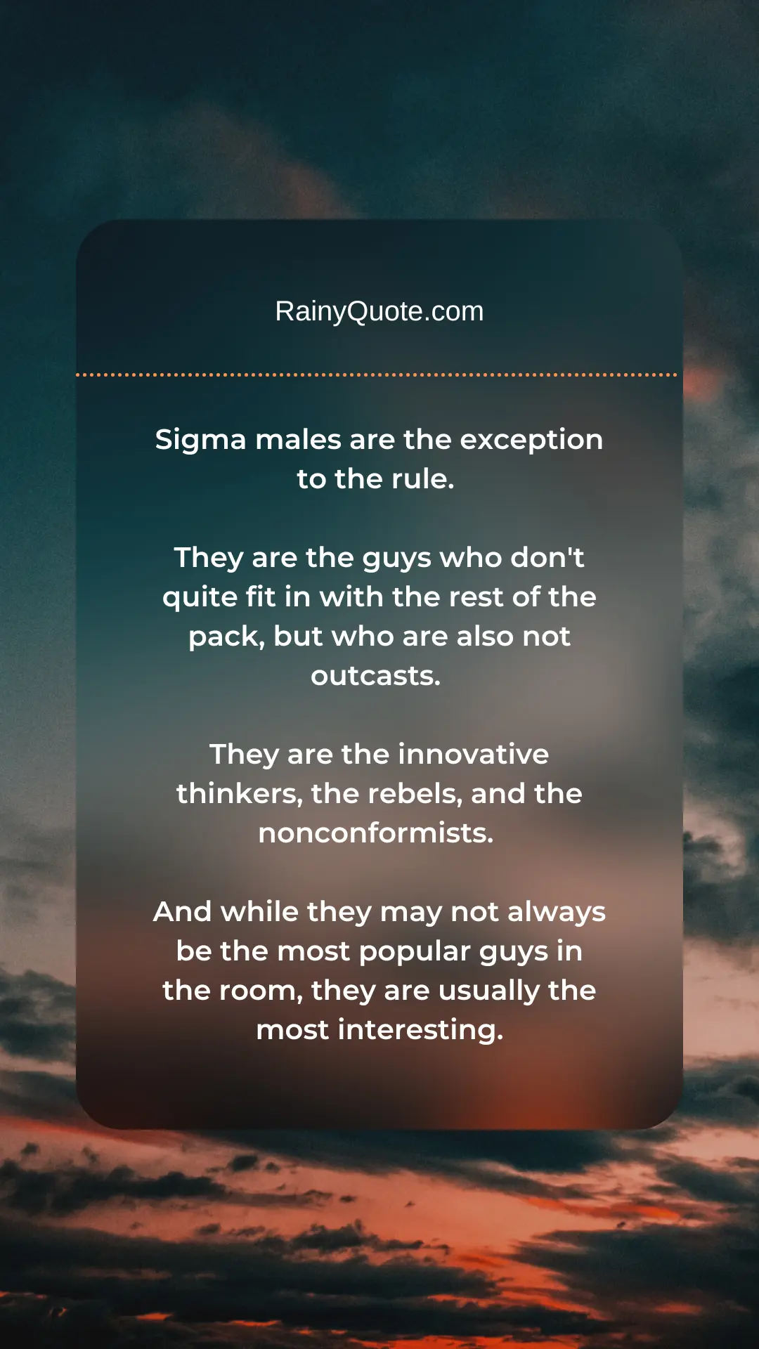 lone wolf sigma male quotes